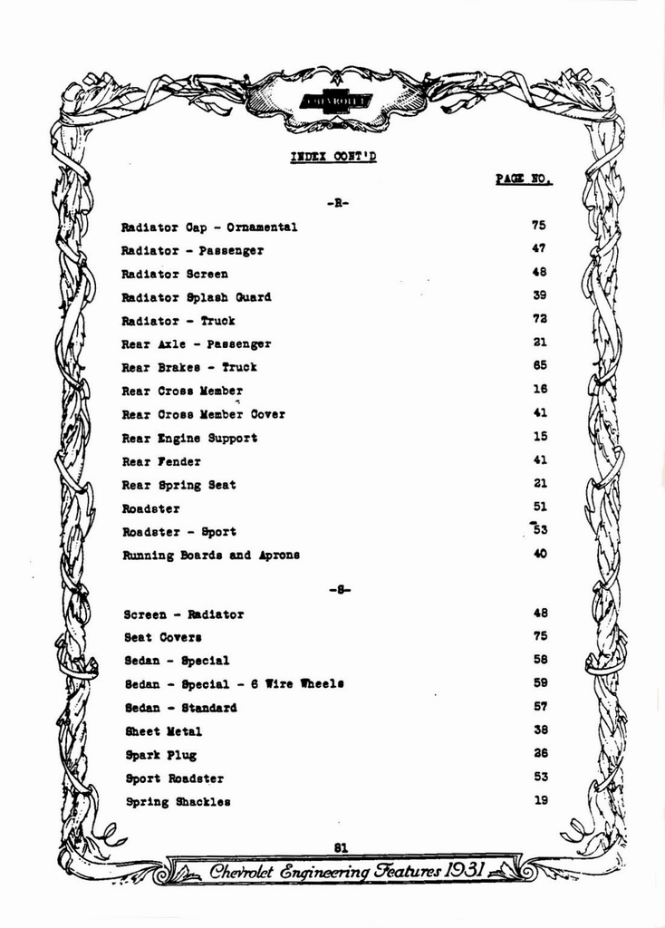 1931 Chevrolet Engineering Features Page 40